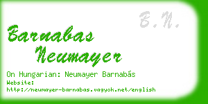 barnabas neumayer business card